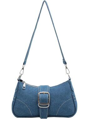 Denim Purse for Women, Vintage Y2K Denim Shoulder Bag Retro Jean Purse Underarm